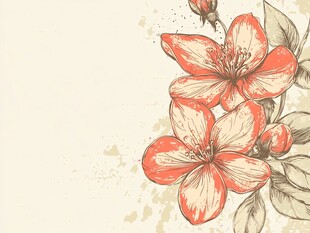 手绘风花卉背景图
