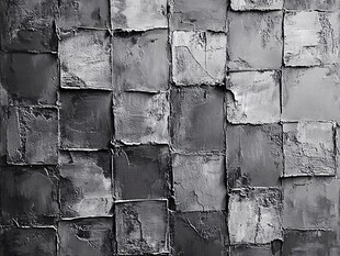 黑白块状纹理墙面