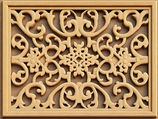 中式木雕花纹装饰图案