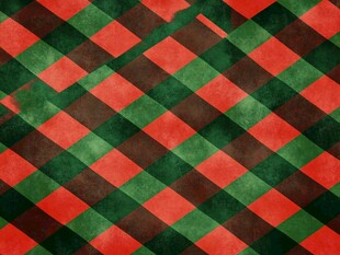 红绿格纹复古几何背景图