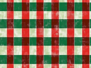 圣诞红绿格子纹理图案