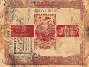 复古旧纸币风格图案设计