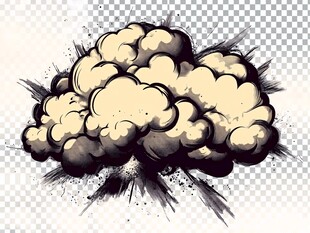 爆炸云特效插画