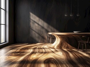 梦幻木纹室内独特空间设计