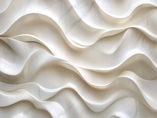 白色波浪纹理墙面装饰