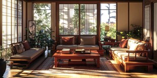 日式风格舒适客厅空间