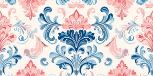 复古华丽花纹图案背景