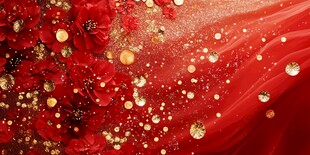 红金浪漫背景 璀璨华丽风