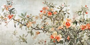 水墨花卉图 繁花满枝