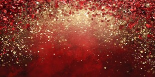 红色金粉梦幻背景图