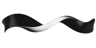 黑白波浪形装饰元素