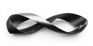 黑色莫比乌斯环艺术造型