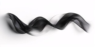 黑色动感飘带 优雅线条美
