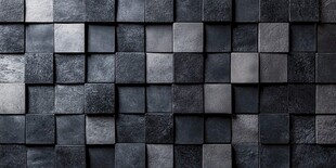 深灰色方块拼接墙面纹理