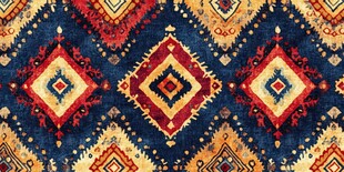 传统民族风几何图案地毯