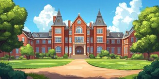 梦幻英式风格的宏伟校园