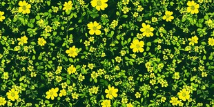 1 清新黄花绿植背景图案