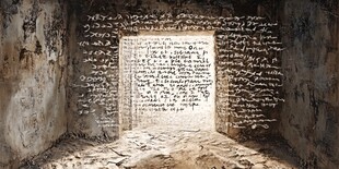 神秘洞穴中的古老文字