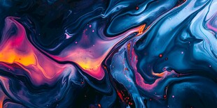 梦幻流动色彩抽象艺术画面