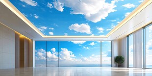 室内蓝天景观 开阔空间