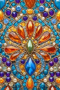 绚丽宝石镶嵌艺术图案