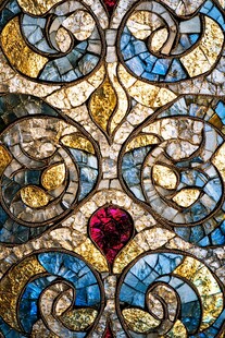 精美彩色玻璃花纹图案