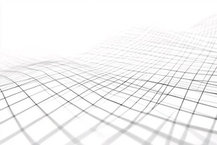 网格线条构成的抽象空间