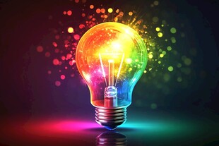 梦幻彩色灯泡 创意之光