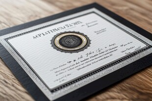 高端质感授权证书展示