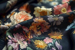 复古花卉印花面料