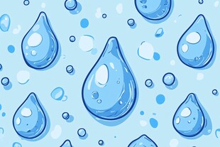 蓝色水滴图案背景设计