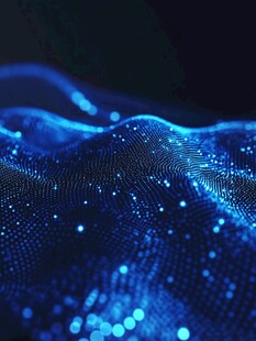 蓝色数字粒子动态背景图