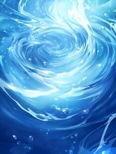 蓝色水波纹梦幻背景图