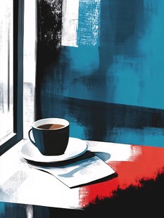 窗边咖啡 静谧时光的写照