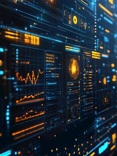 科技感十足的数据显示界面