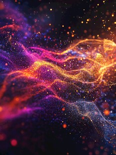 梦幻粒子流动绚丽星空