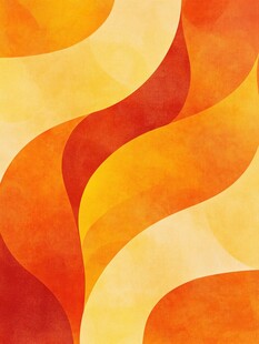 动感橙黄渐变波浪图案