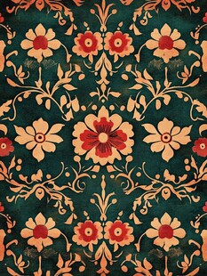 复古花卉图案装饰纹理