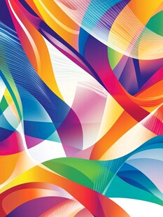 多彩动感抽象线条背景图