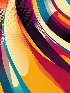 多彩动感抽象线条背景图