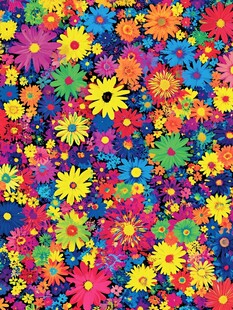 缤纷多彩花卉图案背景