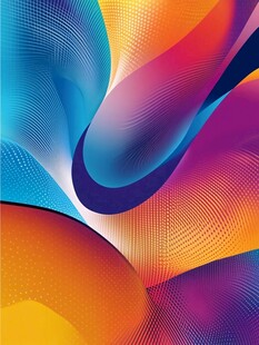 绚丽多彩流体渐变艺术图案