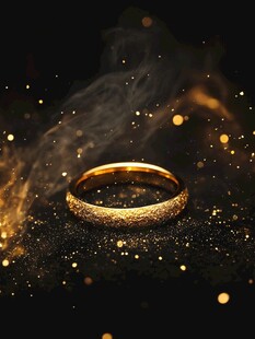 闪耀金戒 散发梦幻光芒