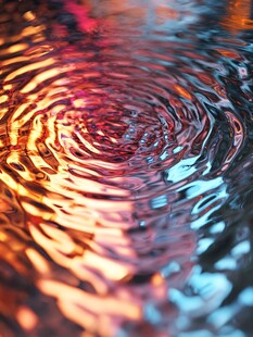 波光粼粼的水面涟漪