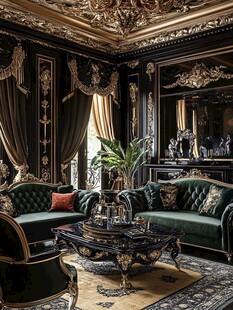奢华欧式古典风客厅空间