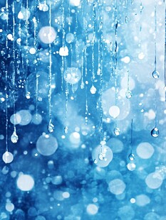 蓝色梦幻雨滴背景图