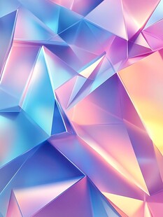炫彩多边形几何抽象背景