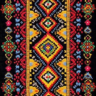民族风几何图案刺绣纹理