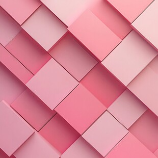 粉色立体方块几何背景图