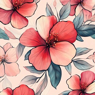 粉色花卉图案背景设计